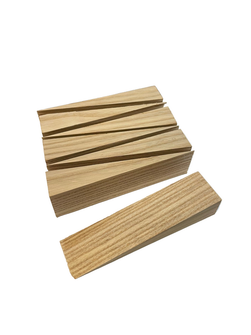 80 × 25 Ash Wooden Wedges – Hardwood Door Fitting Shims & Packers (19mm Taper to 0)