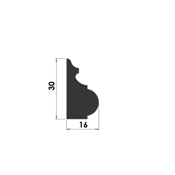 Ogee and Bead Panel Bead - 30mm x 16mm - B117