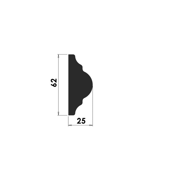 Astragal Dado Rail - 62mm x 25mm - D110