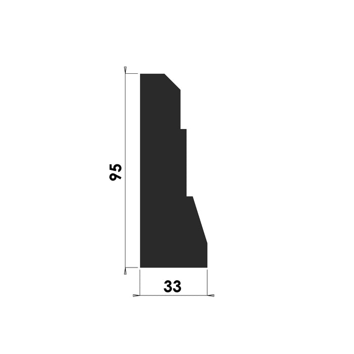 Stepped Plinth Block - 95mm x 33mm - P107