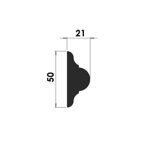 Astragal Dado Rail - 50mm x 21mm - D101