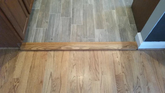 Oak hardwood threshold