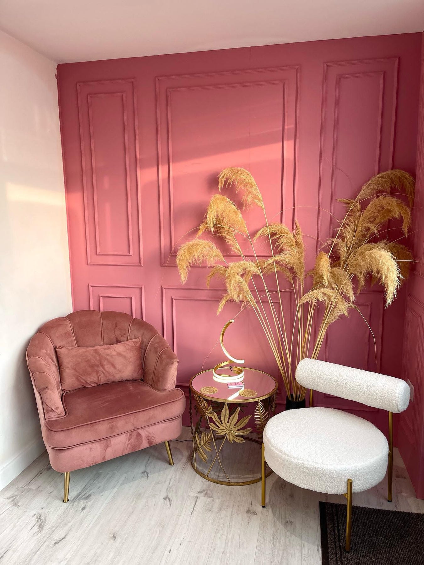 Freshly installed dado rail and mouldings, adding architectural charm to the room.