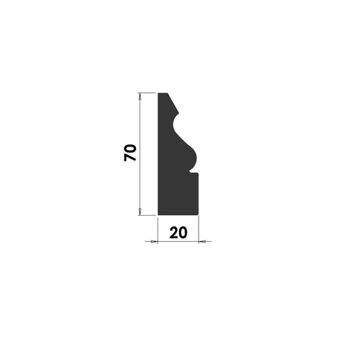 Ogee Architrave - 70/95mm x 20mm - A102