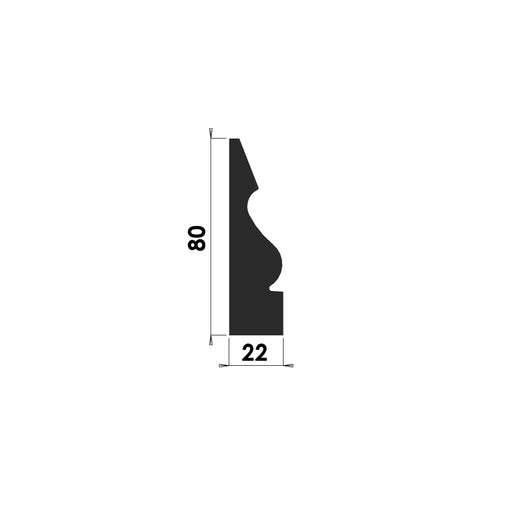 Ogee Architrave - 80mm x 22mm - A111