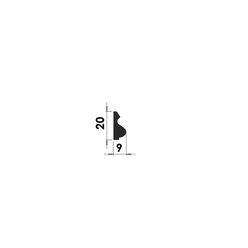 Ogee Panel Bead - 20mm x 9mm - B118