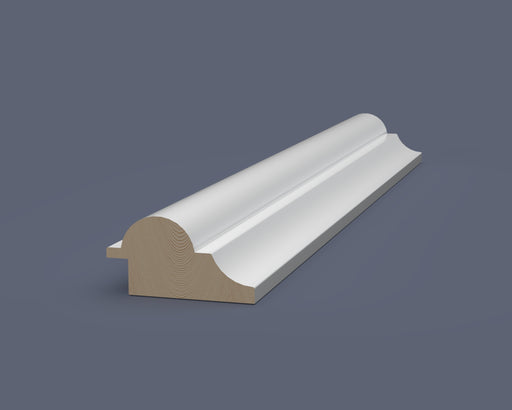 BM102 Half Round panel mould in solid timber shown in perspective.