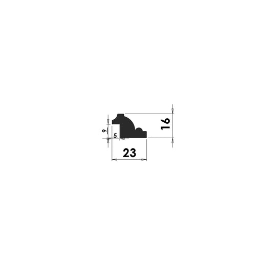 Mini Georgian Bolection Mould - 23mm x 15mm - BM104