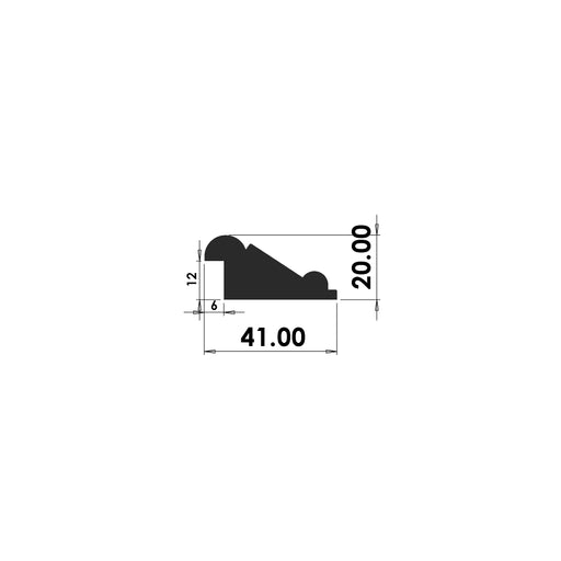 Sloped Bolection Mould - 41mm x 20mm - BM105
