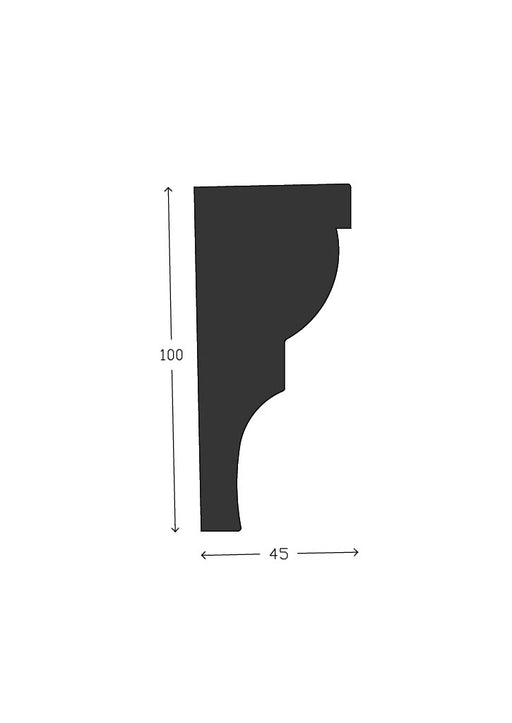 Lambs Tongue Cornice - 100 x 45mm - C021