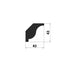 Lambs Tongue Cornice - 43mm x 43mm - C101