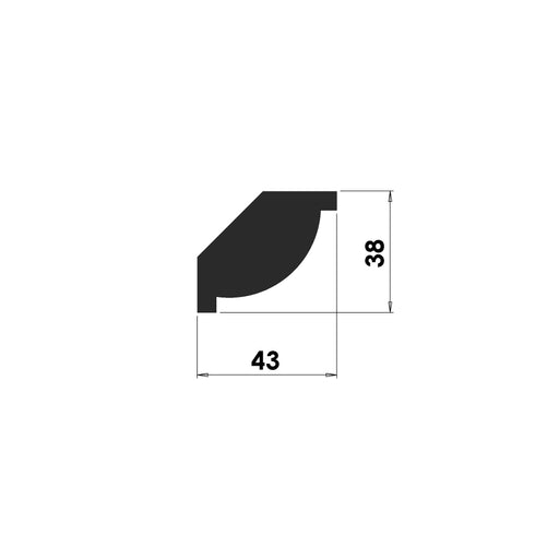 Ovolo Cornice - 43mm x 38mm - C102