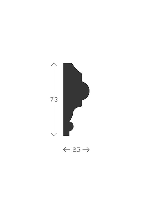 Astragal Dado - 73mm x 25mm - D016