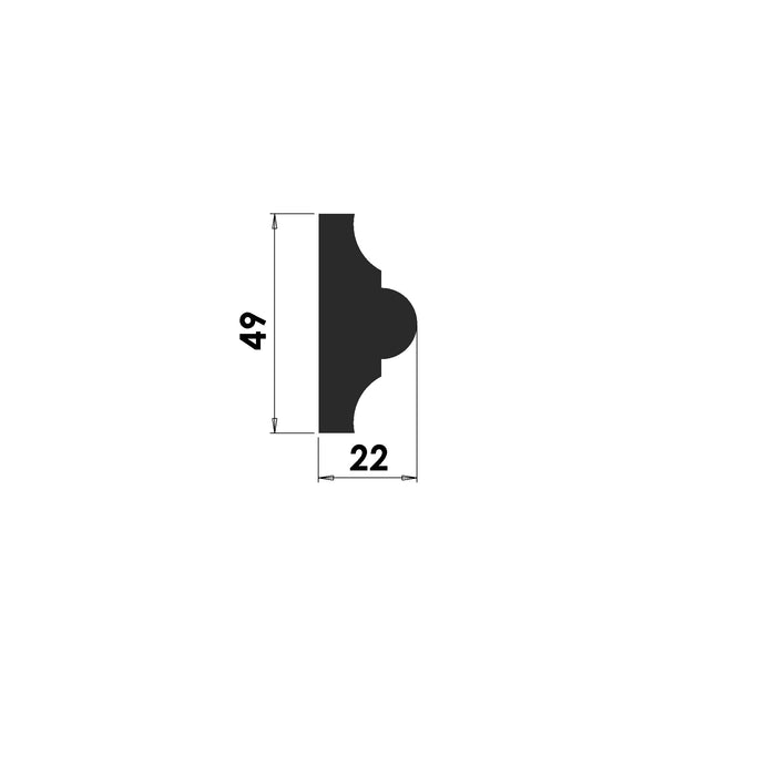 Astragal Dado Rail - 49mm x 22mm - D009