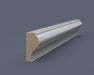 Astragal Dado Rail D113 timber moulding, 44mm x 21mm traditional profile shown as a 3D render with exposed timber end grain.