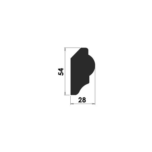 Astragal Picture Rail - 54mm x 28mm - P101