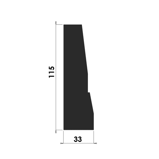 Plinth Block - 115mm x 33mm - P103
