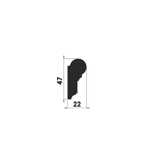 Ovolo Picture Rail - 47mm x 22mm - PR102