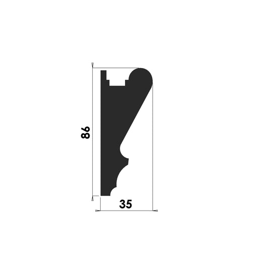 Picture Rail - 86mm x 35mm - PR103 (LED-Ready)