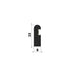 Timber parting bead cross section showing carrier and removable 5.5mm brush pile - 25 x 8