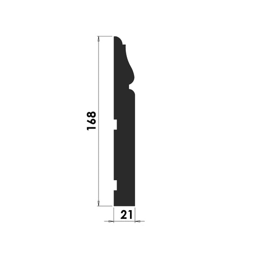 Ogee Bead Skirting Board - 168mm x 21mm - S102